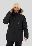 Fundango Winterjacke Venture Parka mit Kapuze Schwarz/Braun/Grau