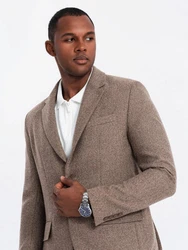 OMBRE Klassisches Herren-Sakko Beige/Braun/Khaki