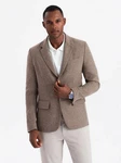 OMBRE Klassisches Herren-Sakko Beige/Braun/Khaki