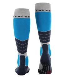 FALKE Skisocken SK2 Intermediate Wool Grau/Dunkelblau/Hellblau