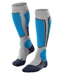 FALKE Skisocken SK2 Intermediate Wool Grau/Dunkelblau/Hellblau