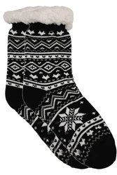 EloModa Kuschelsocken Herren Anti Rutsch Socke Schwarz