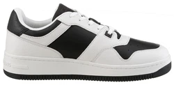 Tommy Jeans TJM Retro Basket Cupsole Tumble Plateausneaker Schwarz/Weiß/Beige/Hellgrau