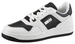 Tommy Jeans TJM Retro Basket Cupsole Tumble Plateausneaker Schwarz/Weiß/Beige/Hellgrau