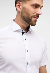 Eterna Kurzarmhemd SLIM FIT NON IRON Weiß/Creme