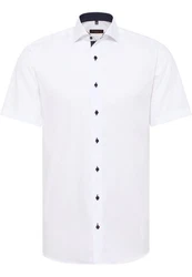 Eterna Kurzarmhemd SLIM FIT NON IRON Weiß/Creme