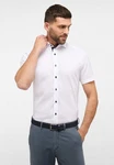 Eterna Kurzarmhemd SLIM FIT NON IRON Weiß/Creme