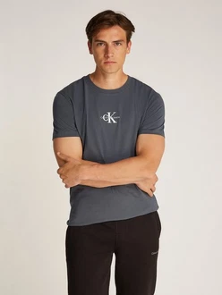 Calvin Klein Jeans T-Shirt MONOLOGO TEE Dunkelgrau/Dunkelblau/Khaki/Grau