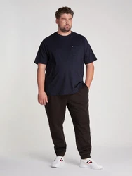 Tommy Hilfiger Big & Tall Rundhalsshirt BT-ESSENTIAL SOLID POCKET TEE-B Dunkelblau/Blau/Hellblau