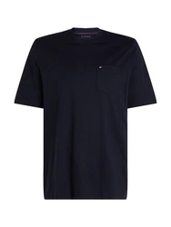 Tommy Hilfiger Big & Tall Rundhalsshirt BT-ESSENTIAL SOLID POCKET TEE-B Dunkelblau/Blau/Hellblau
