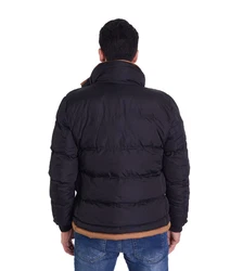 Denim Distriqt Steppjacke Ausgefallene Steppjacke mit Kunstfellkragen Schwarz