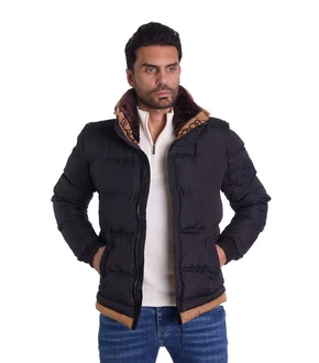 Denim Distriqt Steppjacke Ausgefallene Steppjacke mit Kunstfellkragen