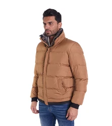 Denim Distriqt Steppjacke Ausgefallene Steppjacke mit Kunstfellkragen Camel