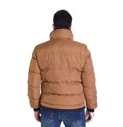 Denim Distriqt Steppjacke Ausgefallene Steppjacke mit Kunstfellkragen Camel