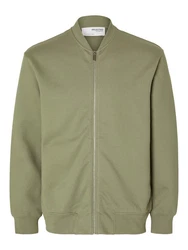 SELECTED HOMME Sweatjacke Mack Dunkelgrün/Khaki/Grün
