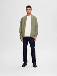 SELECTED HOMME Sweatjacke Mack Dunkelgrün/Khaki/Grün