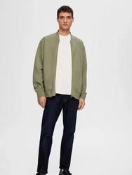 SELECTED HOMME Sweatjacke Mack Dunkelgrün/Khaki/Grün