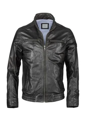 Lederjacke BUSASCHA mit Stehkragen und Reisverschlssen