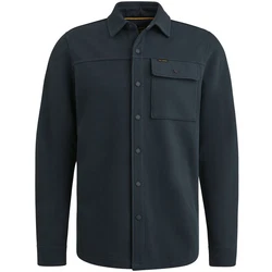 PME LEGEND Sweatjacke Long Sleeve Shirt Waffle Double Face Jersey Hellblau/Dunkelblau/Blau/Dunkelgrün
