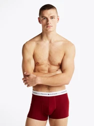Tommy Hilfiger Underwear Trunk 3P TRUNK mit Logoschriftzug Hellblau/Schwarz/Weiß/Beige/Dunkelrot