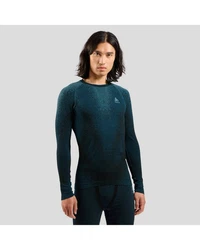 Odlo Funktionsunterhemd Herren Base Layer BLACKCOMB Türkis/Grün/Dunkelgrün