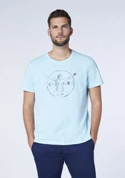 Chiemsee Print-Shirt T-Shirt mit Label-Symbol (1) Hellblau/Türkis