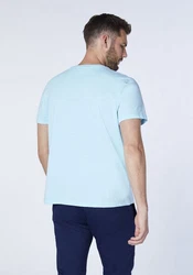 Chiemsee Print-Shirt T-Shirt mit Label-Symbol (1) Hellblau/Türkis