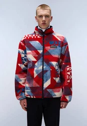 Napapijri Fleecejacke ARGIENT Relaxed Fit Rot/Grau