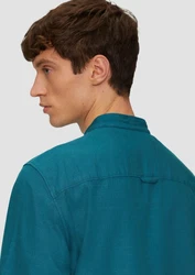 s.Oliver Langarmhemd Regular Fit Türkis/Grün