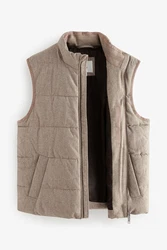 Next Steppweste Donegal-Puffer-Steppweste Beige/Braun/Khaki