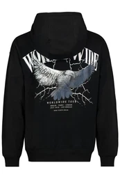 SUBLEVEL Hoodie mit Adler Backprint 