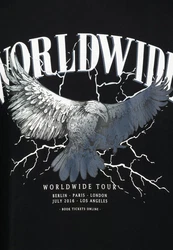 SUBLEVEL Hoodie mit Adler Backprint 