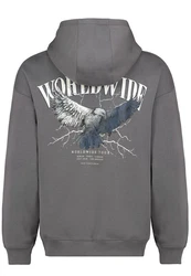 SUBLEVEL Hoodie mit Adler Backprint 