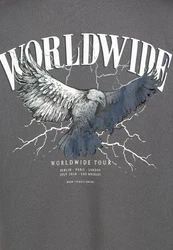 SUBLEVEL Hoodie mit Adler Backprint 