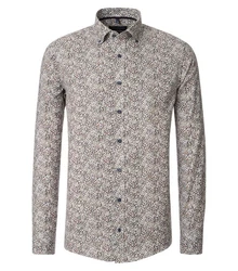 CASAMODA Langarmhemd Freizeithemd B.D. Casual Fit Beige/Braun