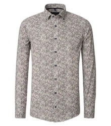CASAMODA Langarmhemd Freizeithemd B.D. Casual Fit Beige/Braun