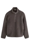Next Fleecepullover Fleece-Troyer Dunkelgrau/Grau/Braun/Hellgrau