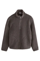 Fleecepullover Fleece-Troyer aus Borg (1-tlg)