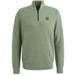 PME LEGEND Strickpullover Half Zip Collar Dunkelgrün/Grün/Hellgrün