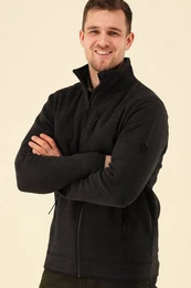 Outdoorjacke Strickfleecejacke Herren - SILENOS - anthrazit