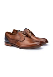 Lloyd Schnürschuh DOMINO mit klassischem Design Braun/Beige/Hellblau