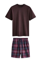 Next Pyjama Motion Flex (2 tlg) Dunkelrot/Bordeaux/Lila