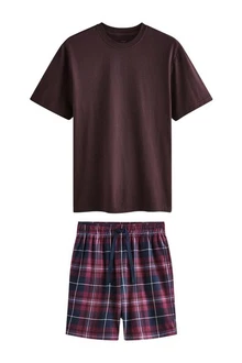 Next Pyjama Motion Flex (2 tlg) Dunkelrot/Bordeaux/Lila