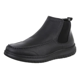 Herren Chelsea Freizeit Stiefelette (88491744) Flach Boots in Schwarz