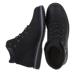 Coolwalk Herren Schnürschuhe Freizeit Stiefelette (884918) Blockabsatz Boots Schwarz (88491817)