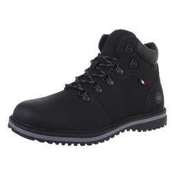 Coolwalk Herren Schnürschuhe Freizeit Stiefelette (884918) Blockabsatz Boots Schwarz (88491817)