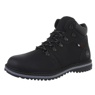 Coolwalk Herren Schnürschuhe Freizeit Stiefelette (884918) Blockabsatz Boots Schwarz (88491817)