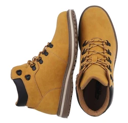 Coolwalk Herren Schnürschuhe Freizeit Stiefelette (884918) Blockabsatz Boots Camel (88491812)