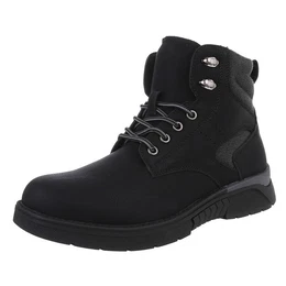 Herren Bikerschuhe Freizeit Stiefelette (88491829) Flach Boots in Schwarz
