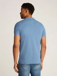 Tommy Jeans Poloshirt TJM SLIM PLACKET POLO Hellblau/Blau